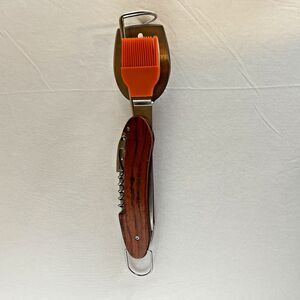 Traeger  BAC461 4-in-1 Grill‎ BBQ Tool Stainless Steel Brown Wood Handle